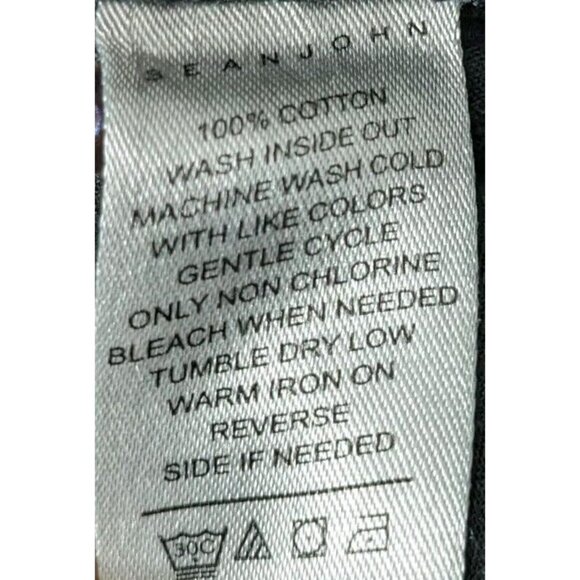 Sean John Mens Black Denim Jeans 48x28 Baggy Hip Hop Y2K Wide Straight Leg - Picture 13 of 16